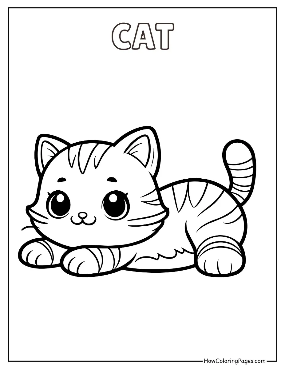 🐾 Pet Animal Coloring Pages – Free PDF Printables for All Ages 16 Farm animal coloring page cat