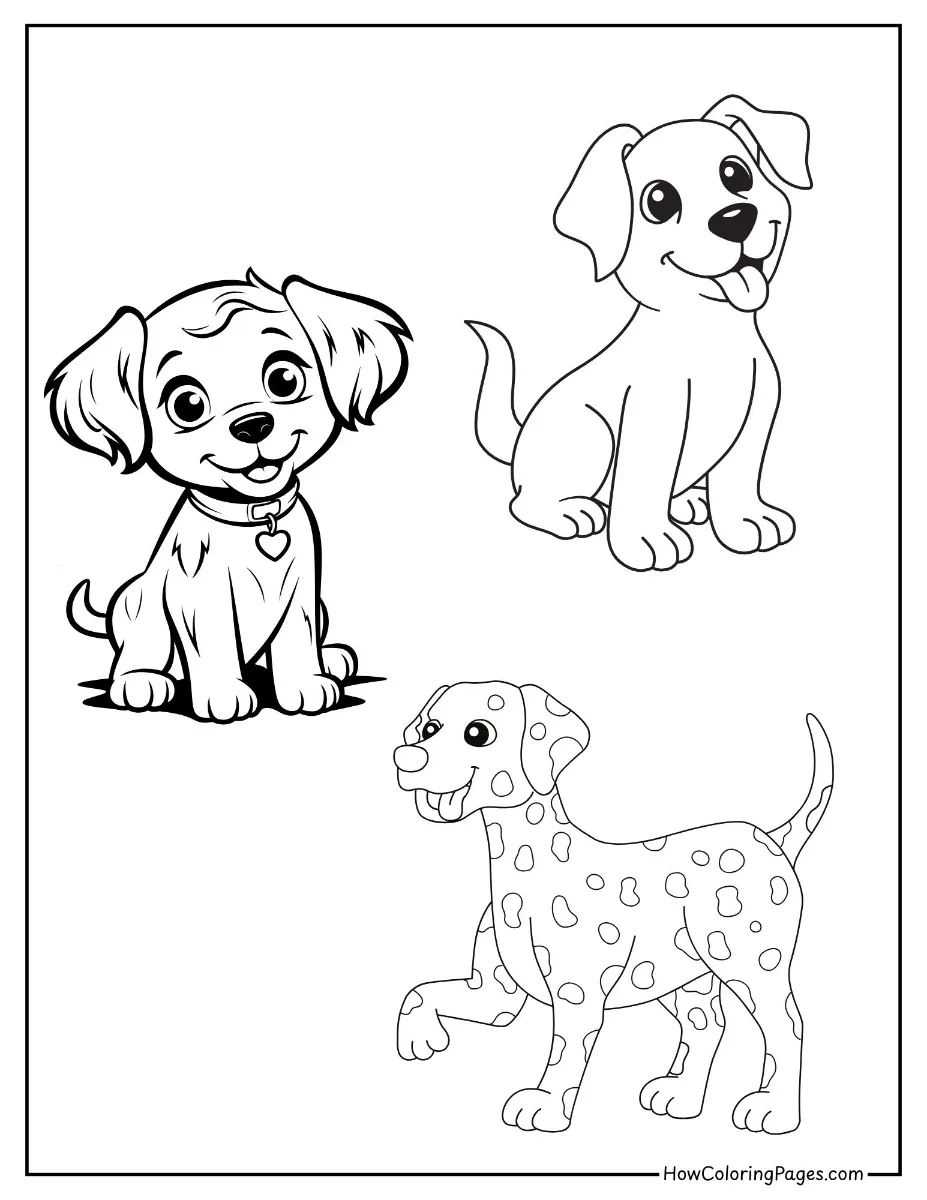 🐾 Pet Animal Coloring Pages – Free PDF Printables for All Ages 19 Farm animal coloring page curious dogs