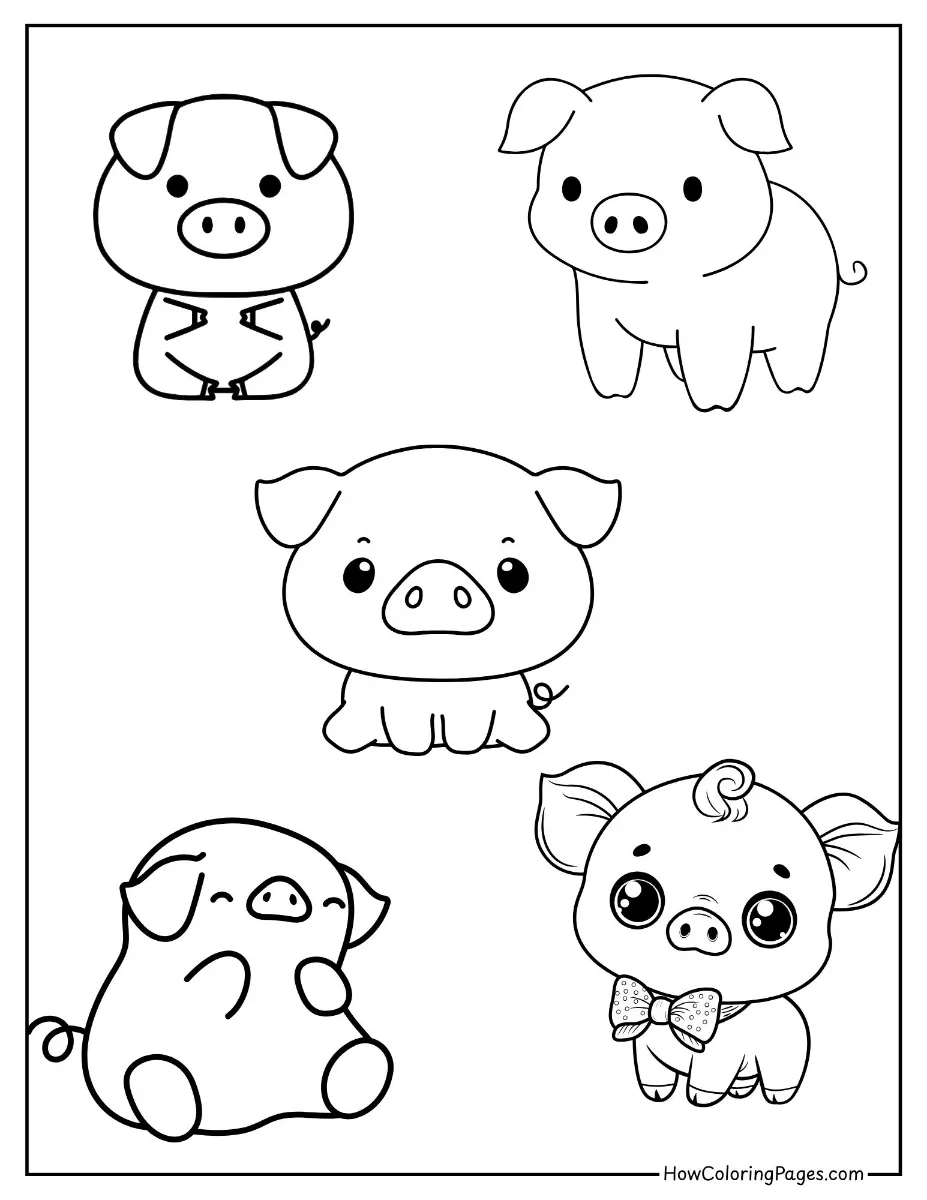 🐄 Farm Animal Coloring Pages – Free PDF Printables for All Ages 22 Farm animal coloring page funny pigs