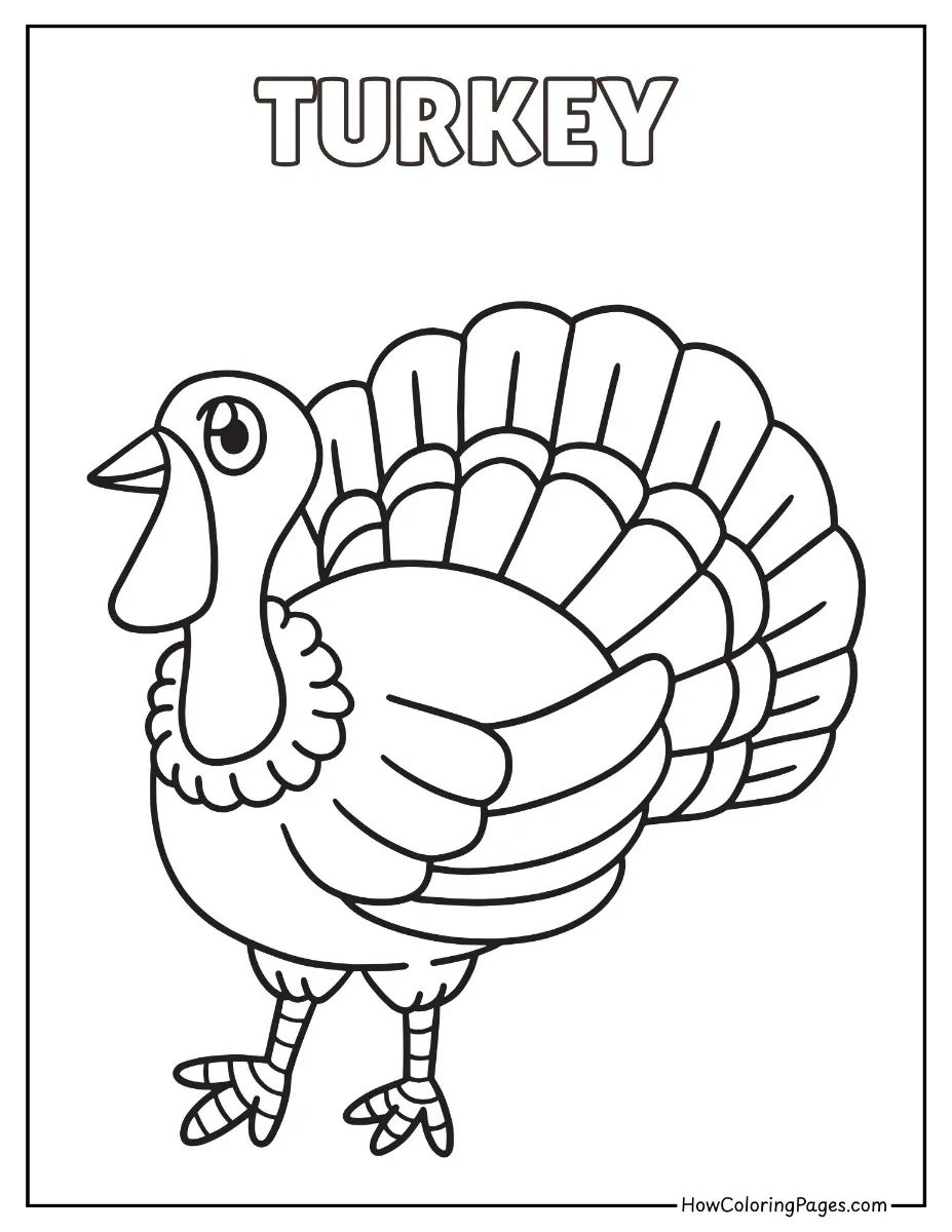 🐄 Farm Animal Coloring Pages – Free PDF Printables for All Ages 8 Farm animal coloring page turkey