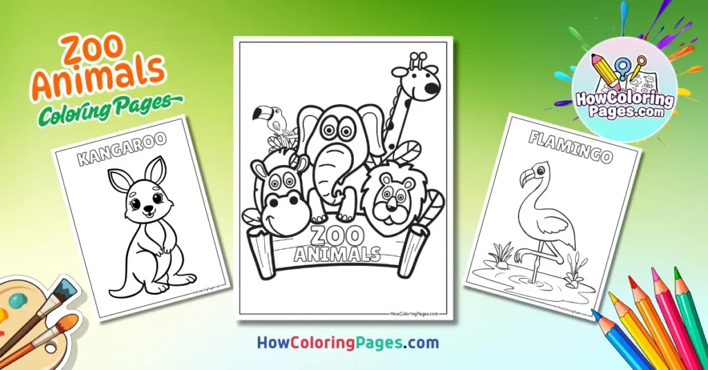 Zoo Animal Coloring Pages