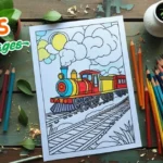 🚂 Train Coloring Pages for Kids – Free Printable Fun