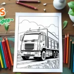 🚛 Trucks Coloring Pages for Kids – Free PDF Printables