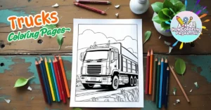 🚛 Trucks Coloring Pages for Kids – Free PDF Printables