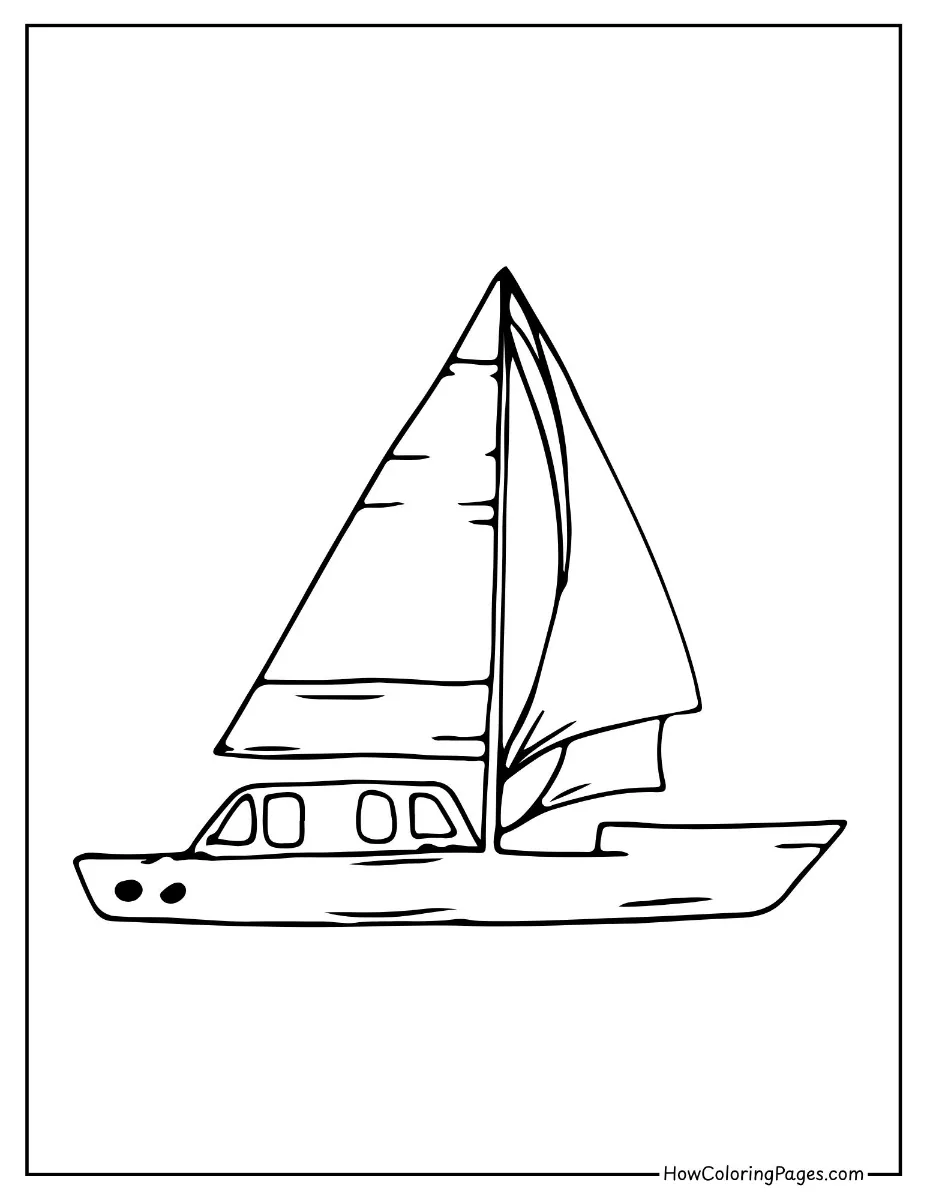 ⛵ Boats Coloring Pages for Kids – Free PDF Printables for Water-Lovers 2 Fun boats coloring pages for kids to print and color