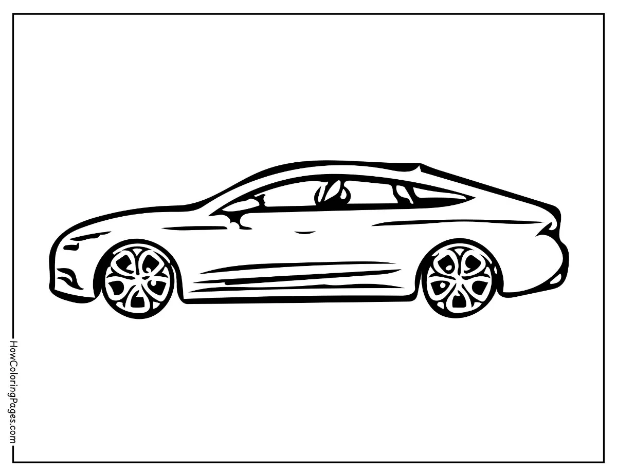 π Cars Coloring Pages for Kids β Free Printable Fun on Wheels 12 Sleek sports car from top view β fun car coloring pages for kids.