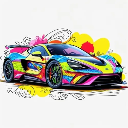 Car coloring pages for kids and adults