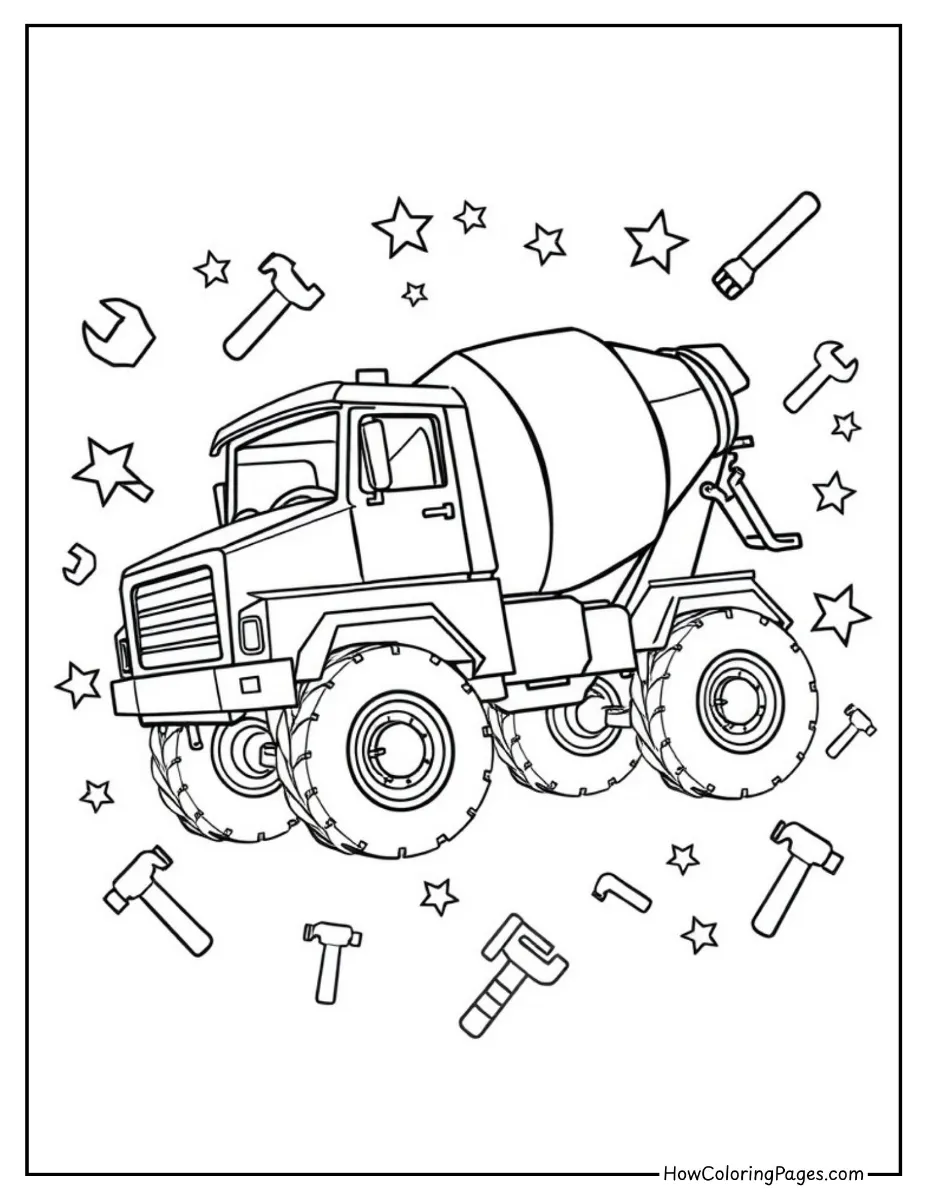 π§ Construction Vehicles Coloring Pages for Kids β Free PDF Printable Fun! 9 Easy construction vehicles coloring page for young kids