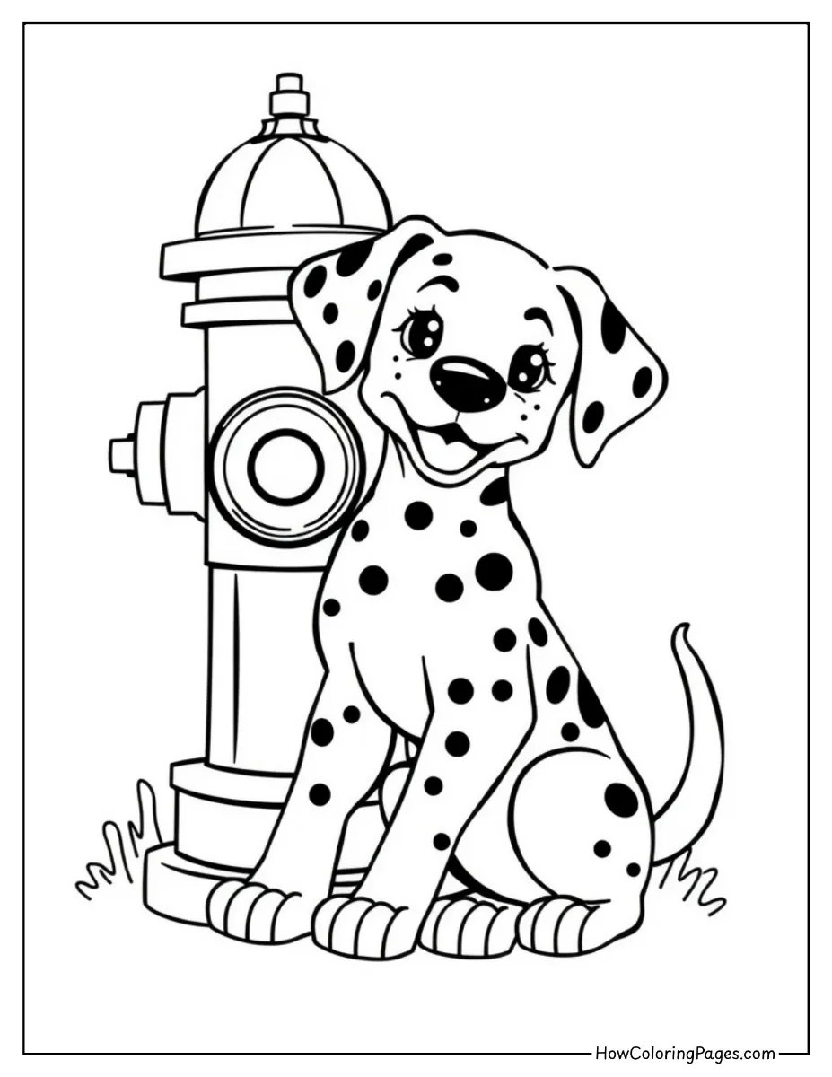 πΆ Dogs Coloring Pages for Kids β Free & Easy PDF Printable Fun! 4 dogs coloring page dalmation puppy fire hydrant - πΆ Dogs Coloring Pages for Kids β Free & Easy PDF Printable Fun!