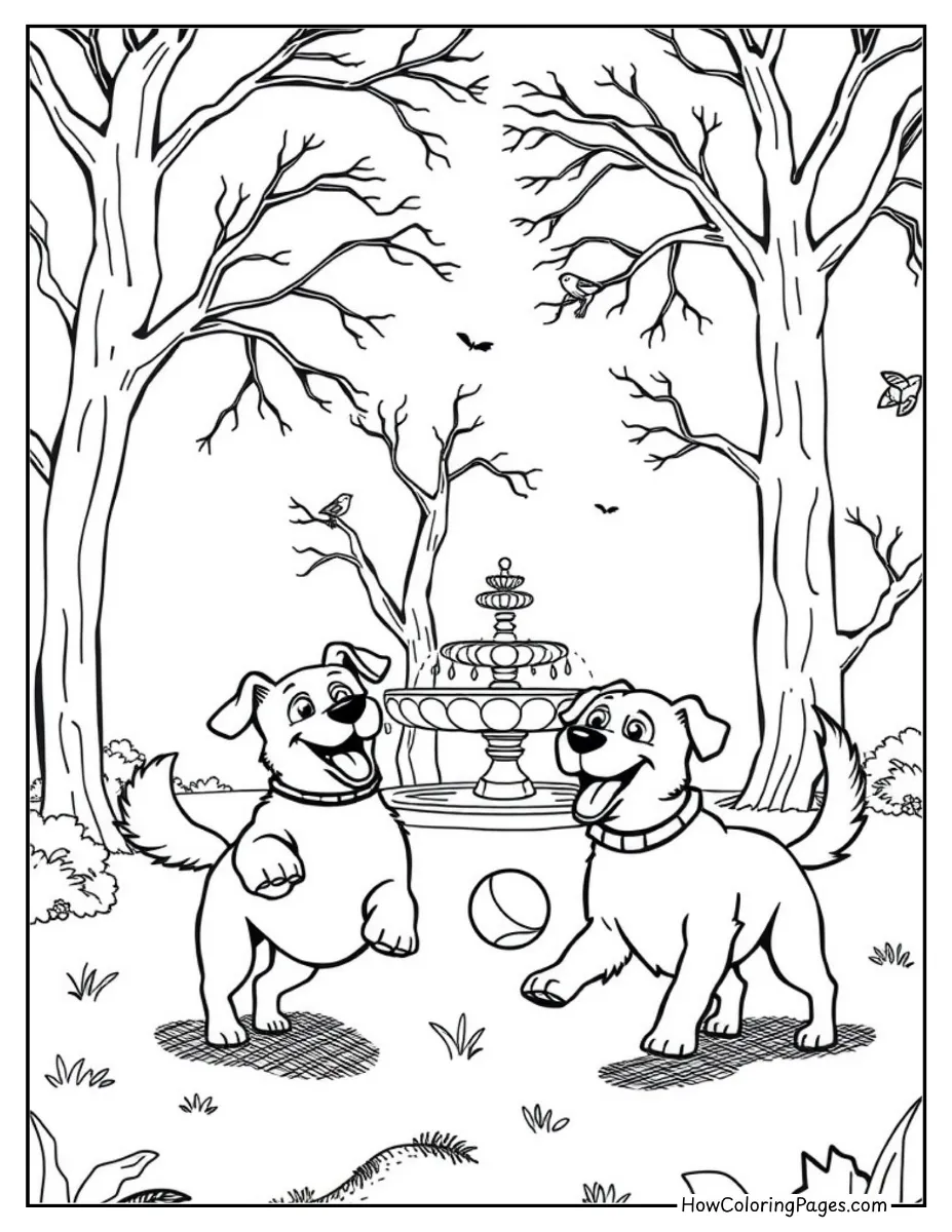 πΆ Dogs Coloring Pages for Kids β Free & Easy PDF Printable Fun! 11 dogs coloring page dogs at park - πΆ Dogs Coloring Pages for Kids β Free & Easy PDF Printable Fun!