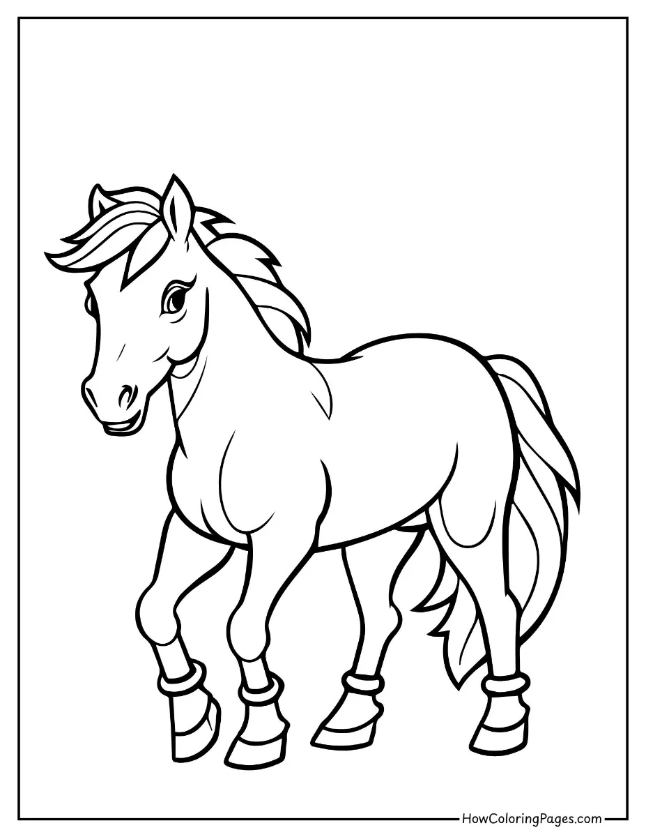 π΄ Horse Coloring Pages for Kids β Free Printable PDF Fun! 10 Majestic horse running freely