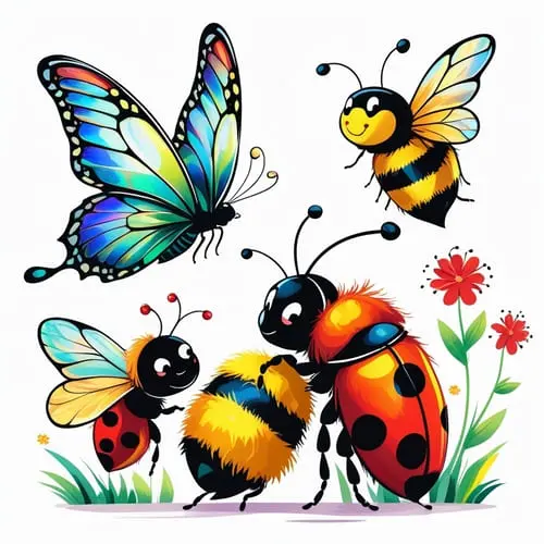 insects coloring pages for kids and adults