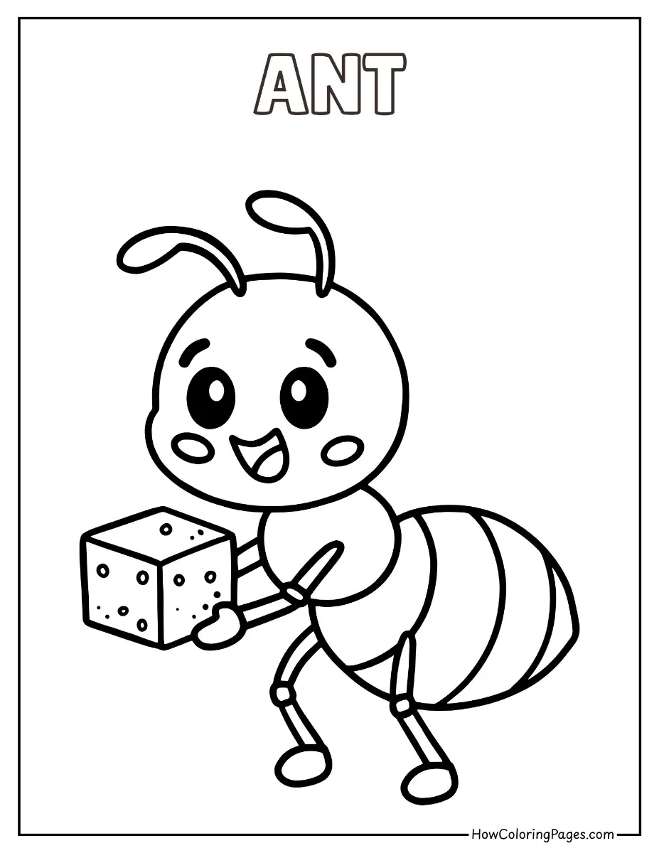 π Insects Coloring Pages β Free Printable PDF for Kids 19 Ant - insects coloring pages