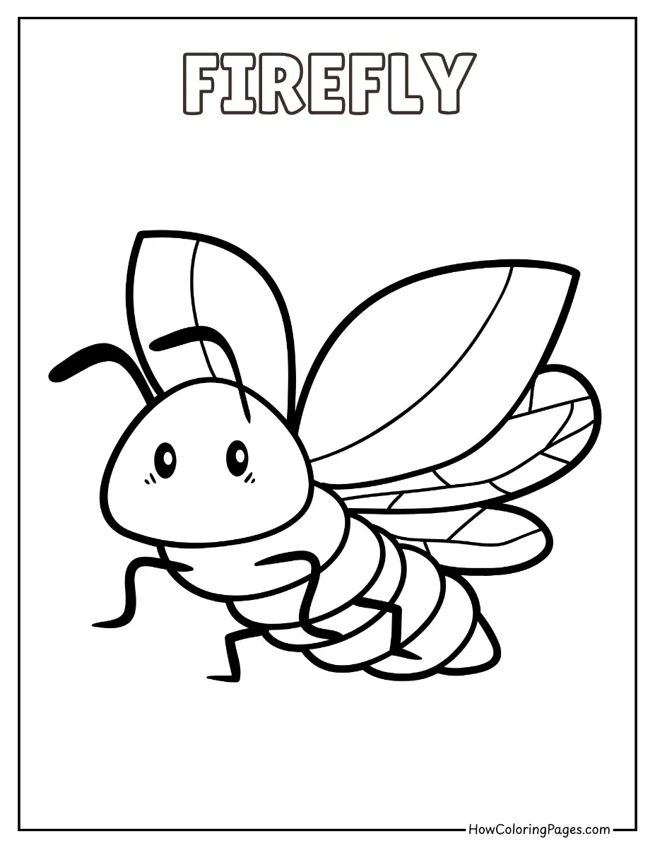 π Insects Coloring Pages β Free Printable PDF for Kids 18 Firefly - insects coloring pages