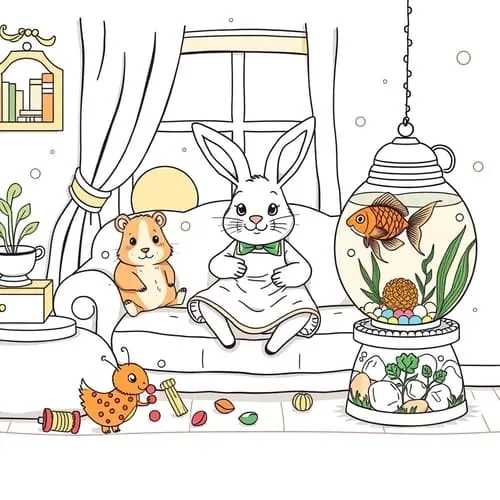 pet animals coloring pages for kids and adults