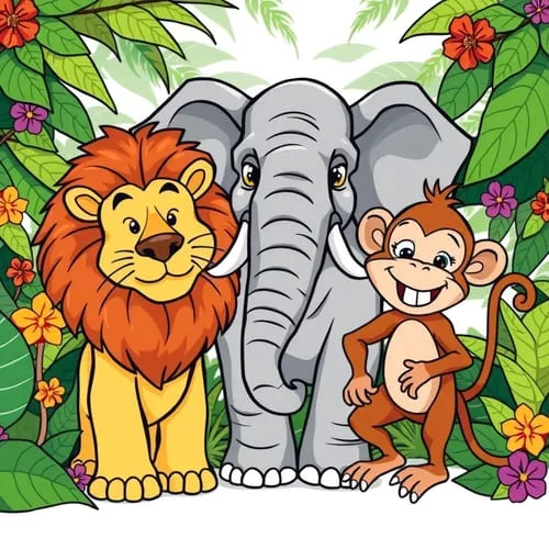 wild animals coloring pages for kids and adults